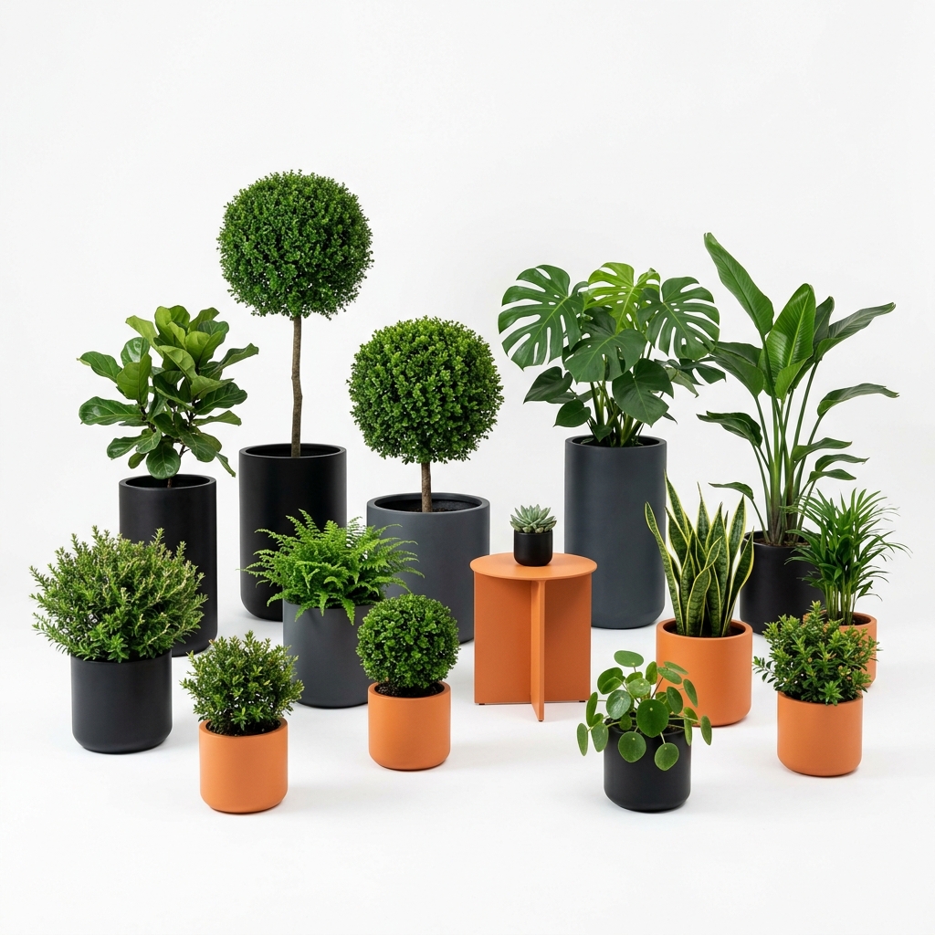 Decorative potted plants
